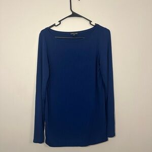Eileen Fisher Navy Blue Long Sleeve Top Women’s Size Small
